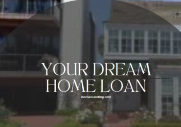 Your Dream Home Loan title with residential homes in background